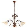 Kronleuchter Lucrezia Bronzo Bronzefarben max. 6 Watt - Bronzefarben, Natur, Glas/Metall (60/100cm)