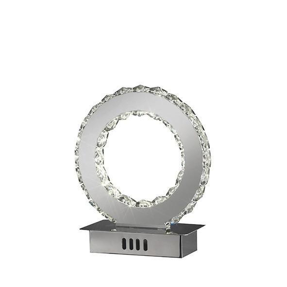 Led Asztali Lámpa 4809/l - krómszínű, Design, fém (20/15/22cm)