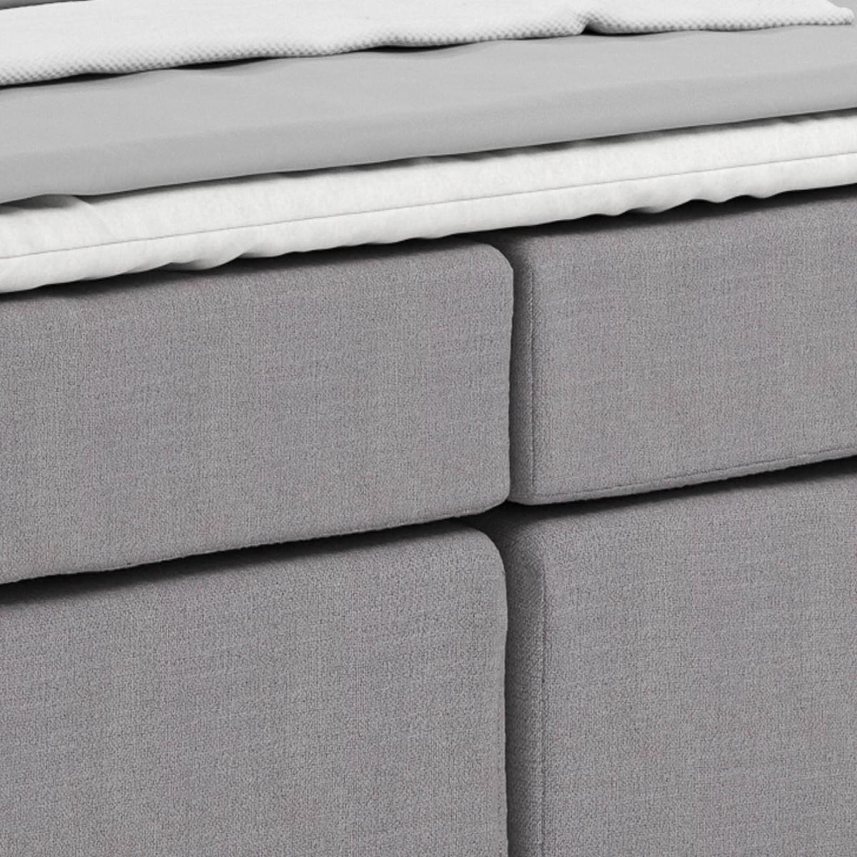 Boxspring Krevet Nero - boje kroma/sivo-bež, Konvencionalno, tekstil/metal (160/200cm) - Best Price