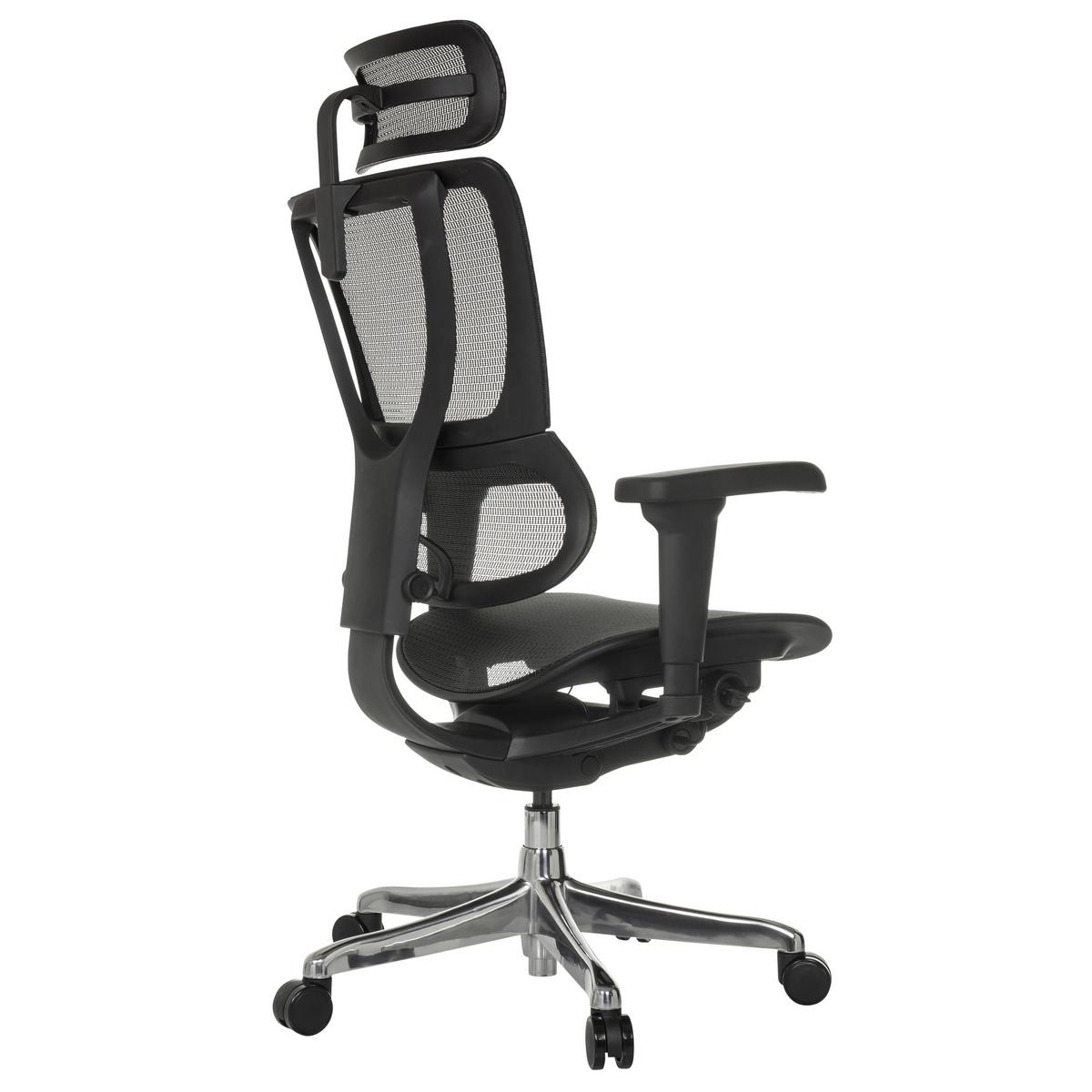 Drehstuhl Ergohuman Slim Ultra Gen 2 Schwarz - Silberfarben/Schwarz, MODERN, Kunststoff/Textil (71/135/75cm) - MID.YOU