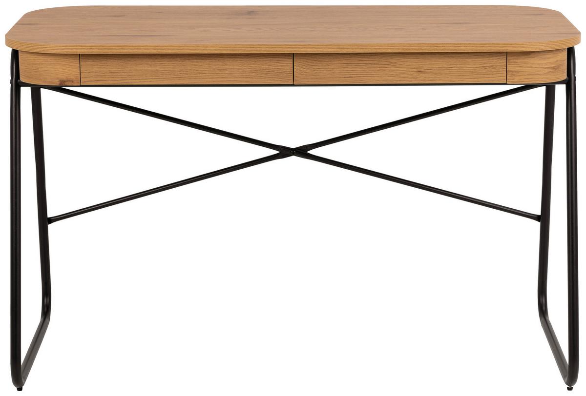BIURKO BLUETON - kolor dębowy, Design, materiał drewnopochodny/metal (120/60/75cm) - MID.YOU