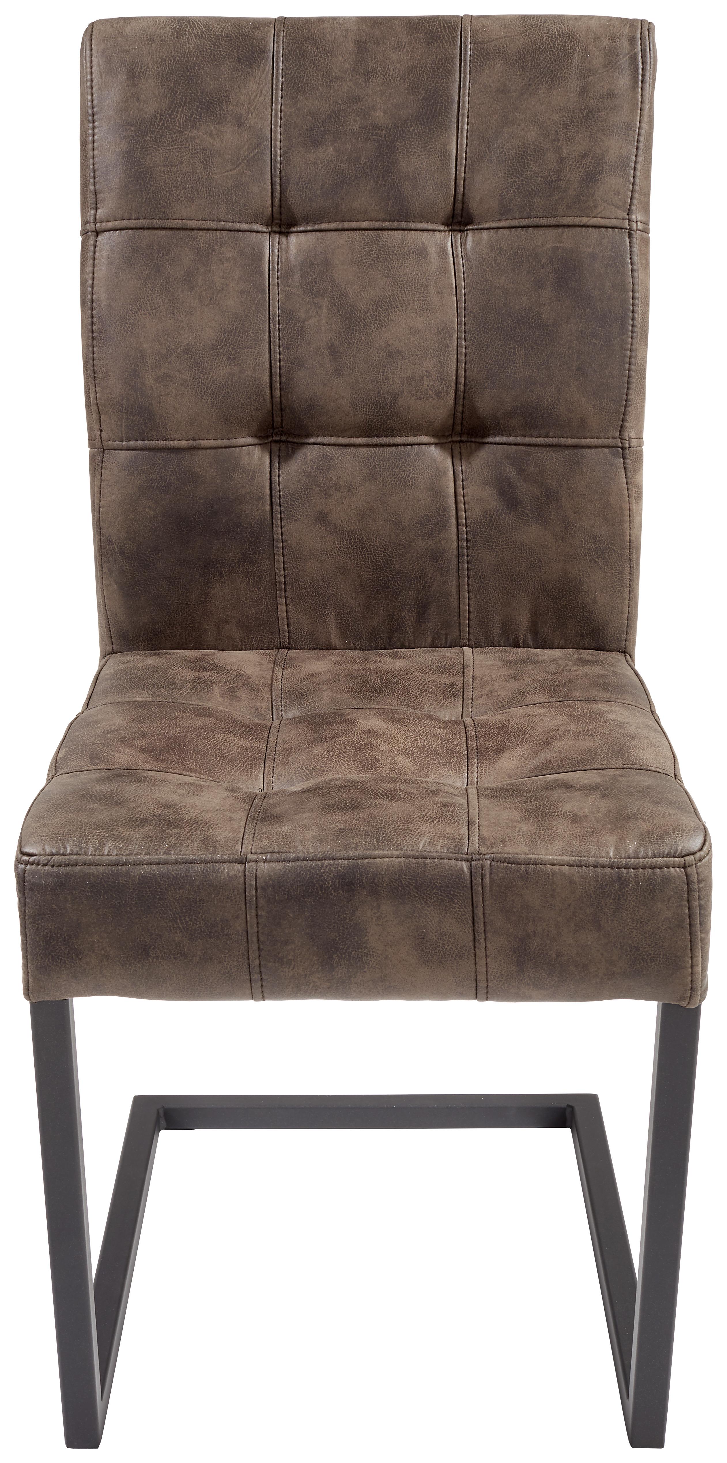 Nihajni Stol Donna, Vintage Rjava - rjava/antracit, Moderno, kovina/tekstil (42/91/62cm)