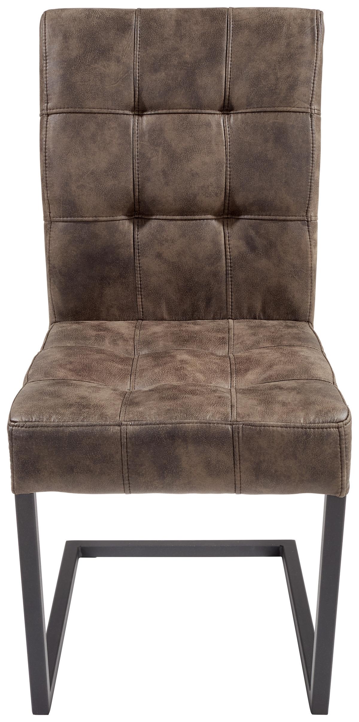 Nihajni Stol Donna, Vintage Rjava - rjava/antracit, Moderno, kovina/tekstil (42/91/62cm)