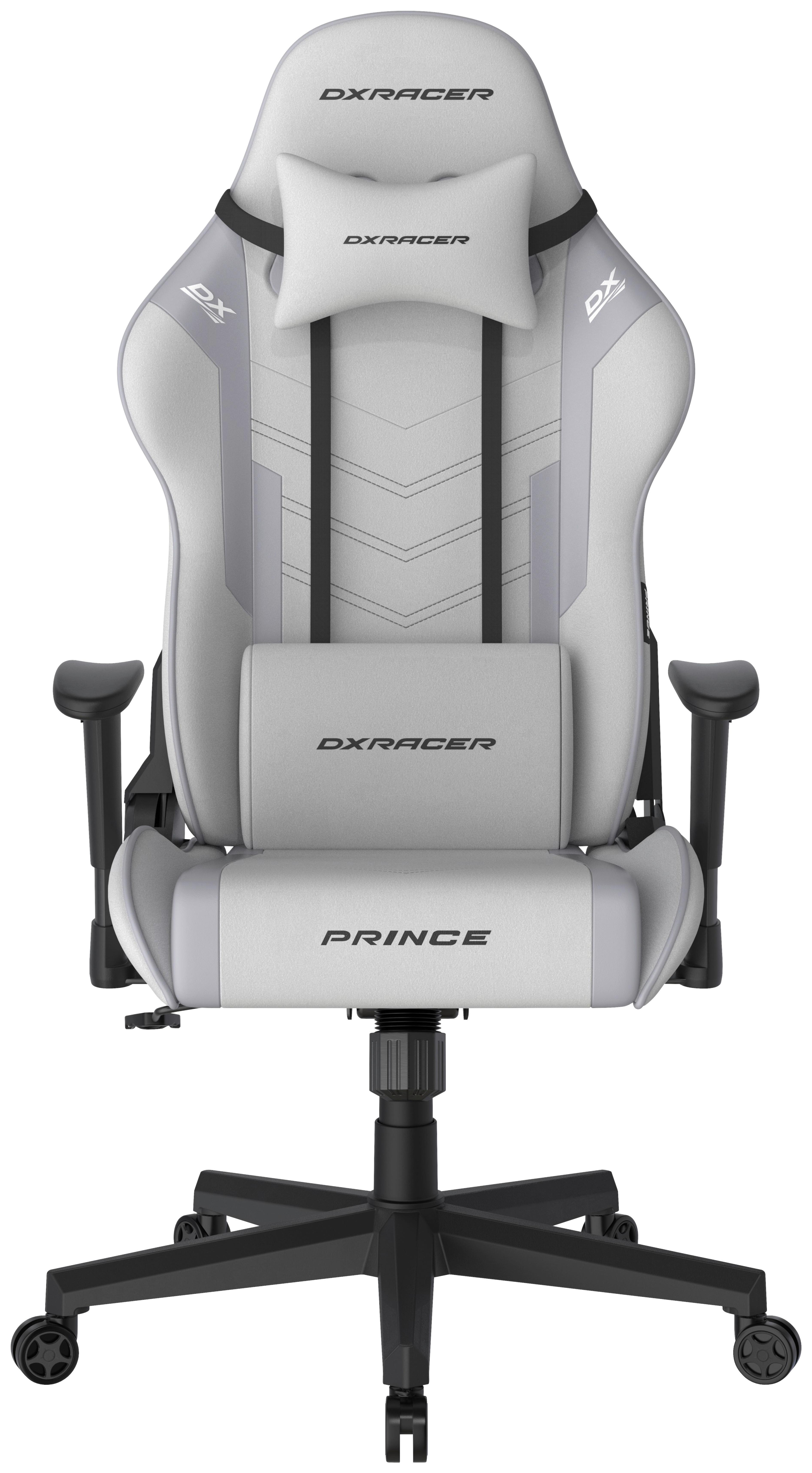 GAMINGSTOL PRINCE - vit/grå, Modern, textil/plast (67/126/67cm) - Dxracer