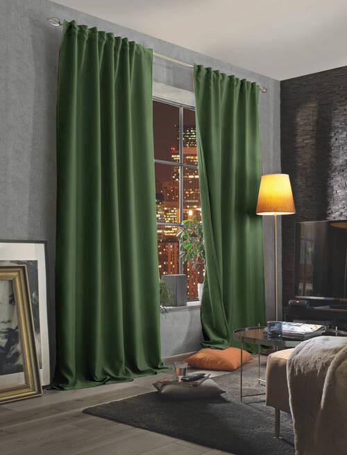 Lärmschutzvorhang Olivgrün ca. 135x245cm - Olivgrün, KONVENTIONELL, Textil (135/245cm)