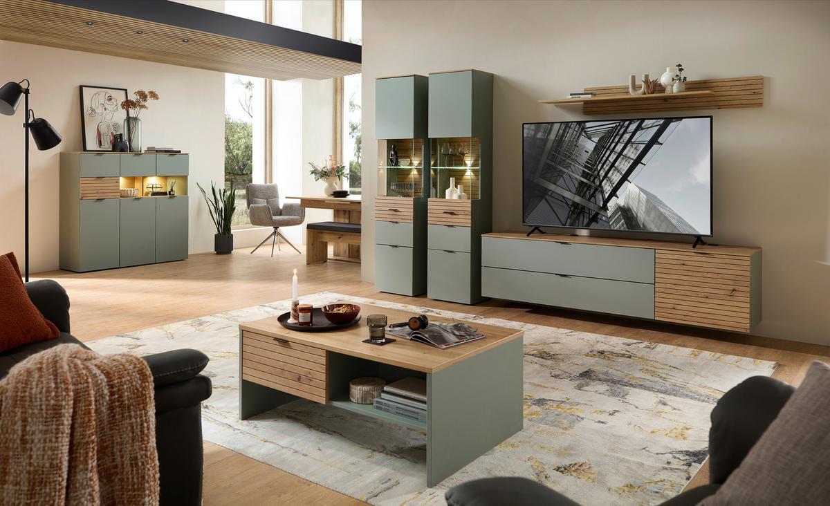TV-Element Memphis Eiche Artisan - Eiche Artisan, MODERN, Holzwerkstoff/Metall (60/51/44cm) - Premium Living