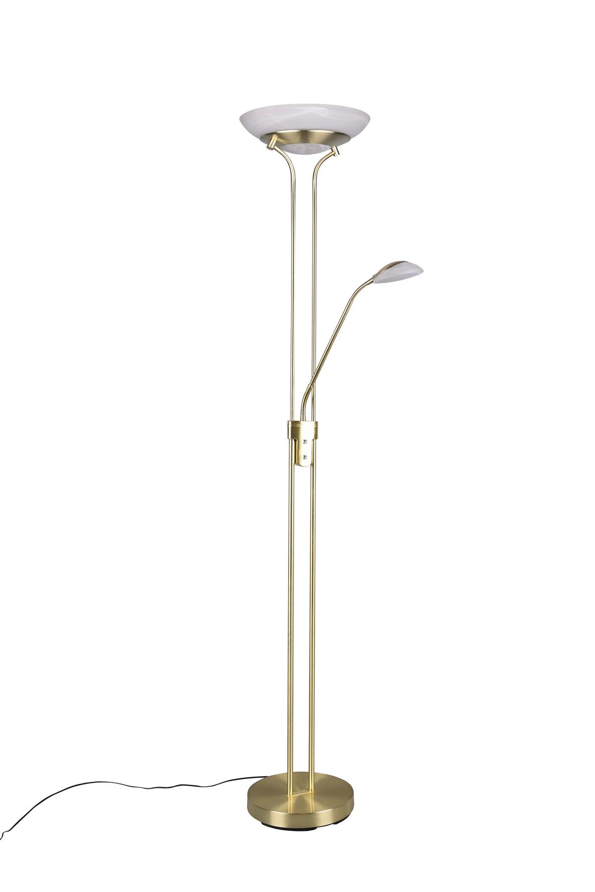 LAMPA LED OŚWIETLAJĄCA SUFIT ORSON - kolor mosiężny/kolor alabastrowy, Basics, metal/szkło (32,5/180cm) - Novel
