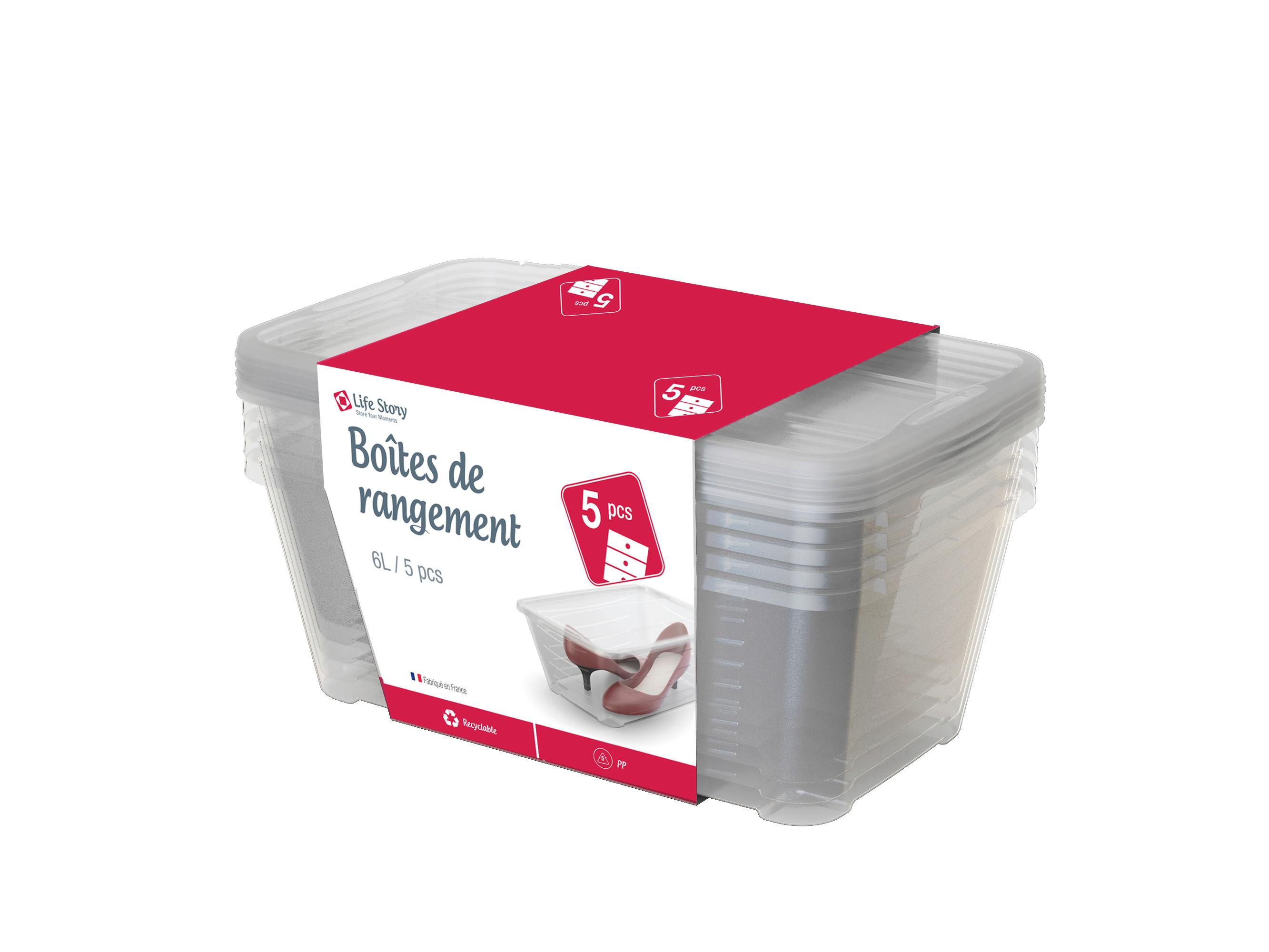 Set de cutii pentru depozitare Shoes - străveziu, Konventionell, plastic (35/20/17,2cm) - Mömax