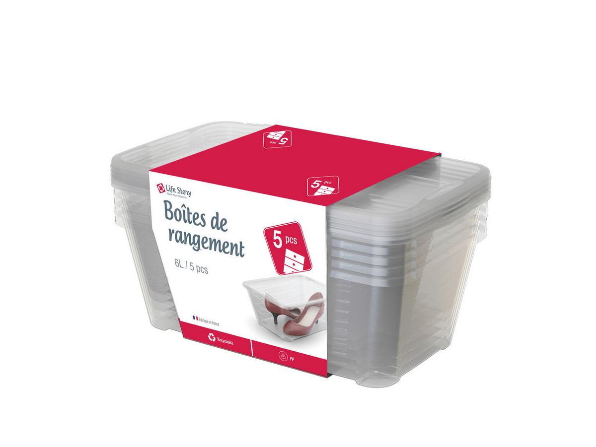 Set de cutii pentru depozitare Shoes - străveziu, Konventionell, plastic (35/20/17,2cm) - Mömax