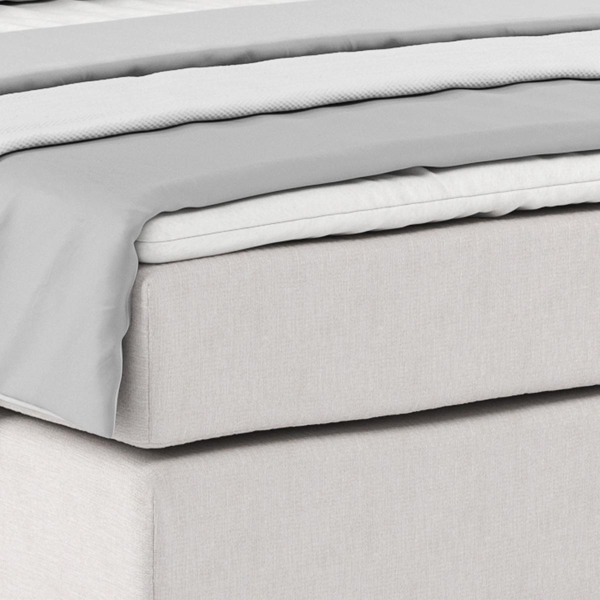 Boxspring Krevet Nero - boje pijeska/boje kroma, Konvencionalno, tekstil/metal (140/200cm) - Best Price
