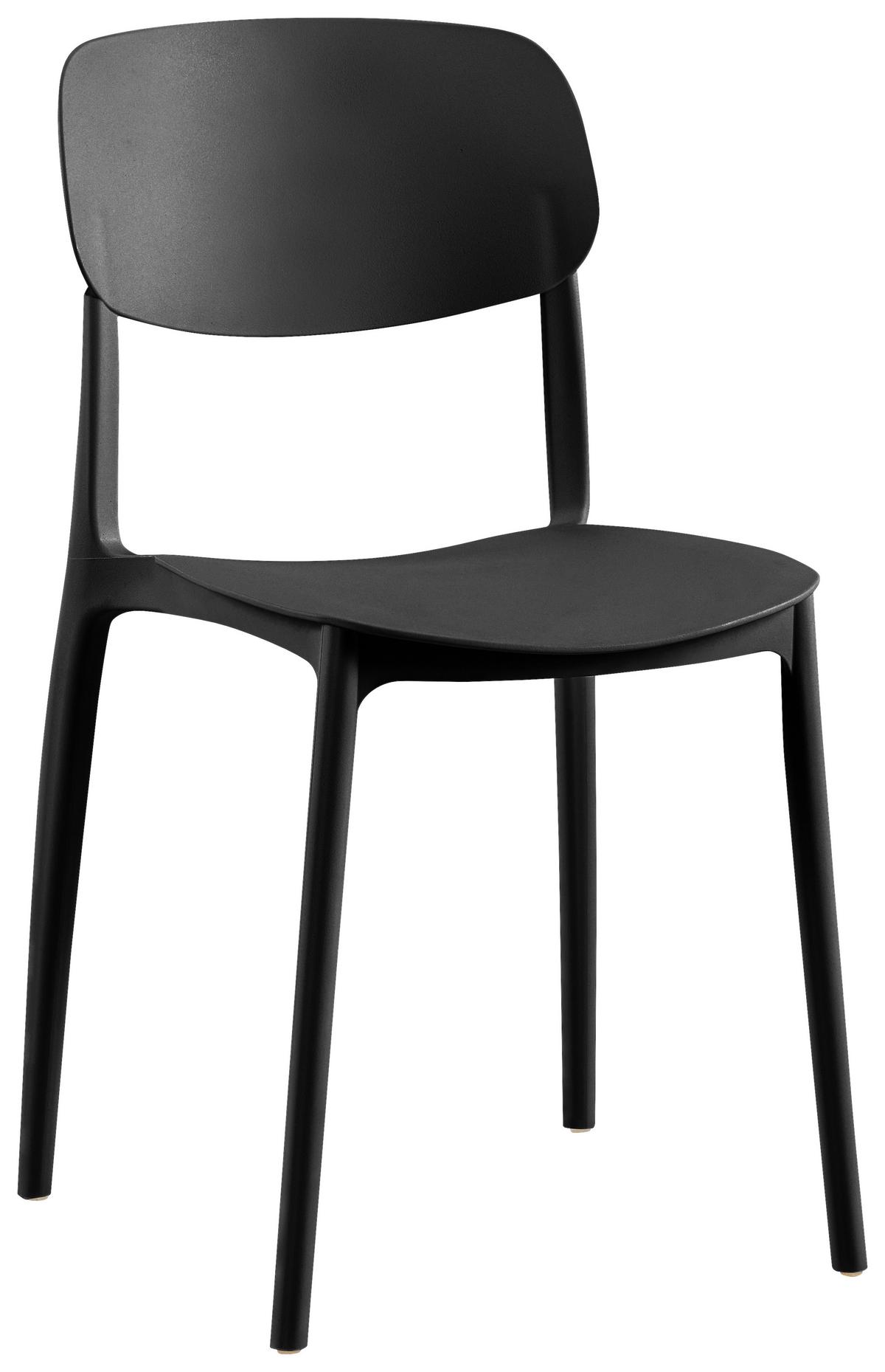 Stuhl Jiri Schwarz - Schwarz, MODERN, Kunststoff (44/78/49cm) - Based