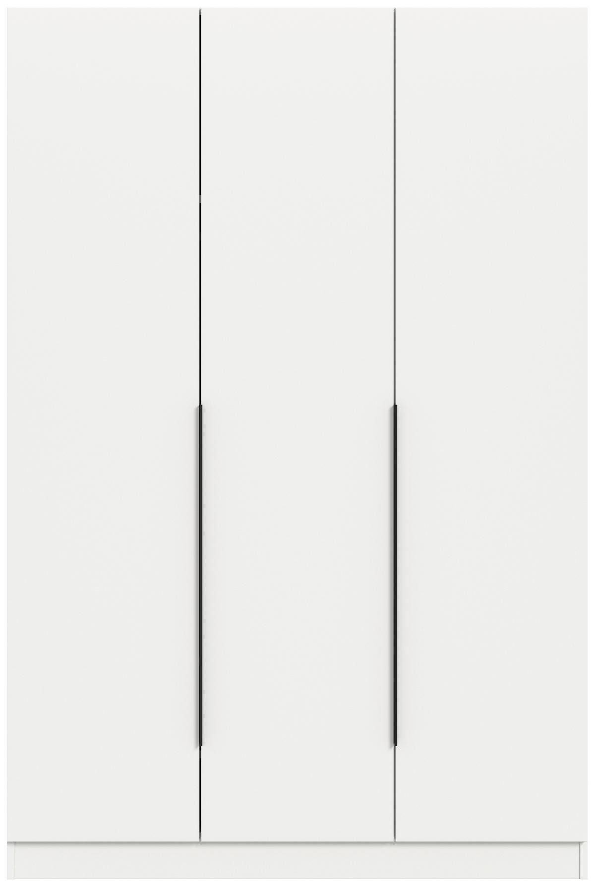 Drehtürenschrank KOPENHAGEN ca.120x181x52cm Weiß - Schwarz/Weiß, MODERN, Holzwerkstoff (120/181/52cm) - MID.YOU