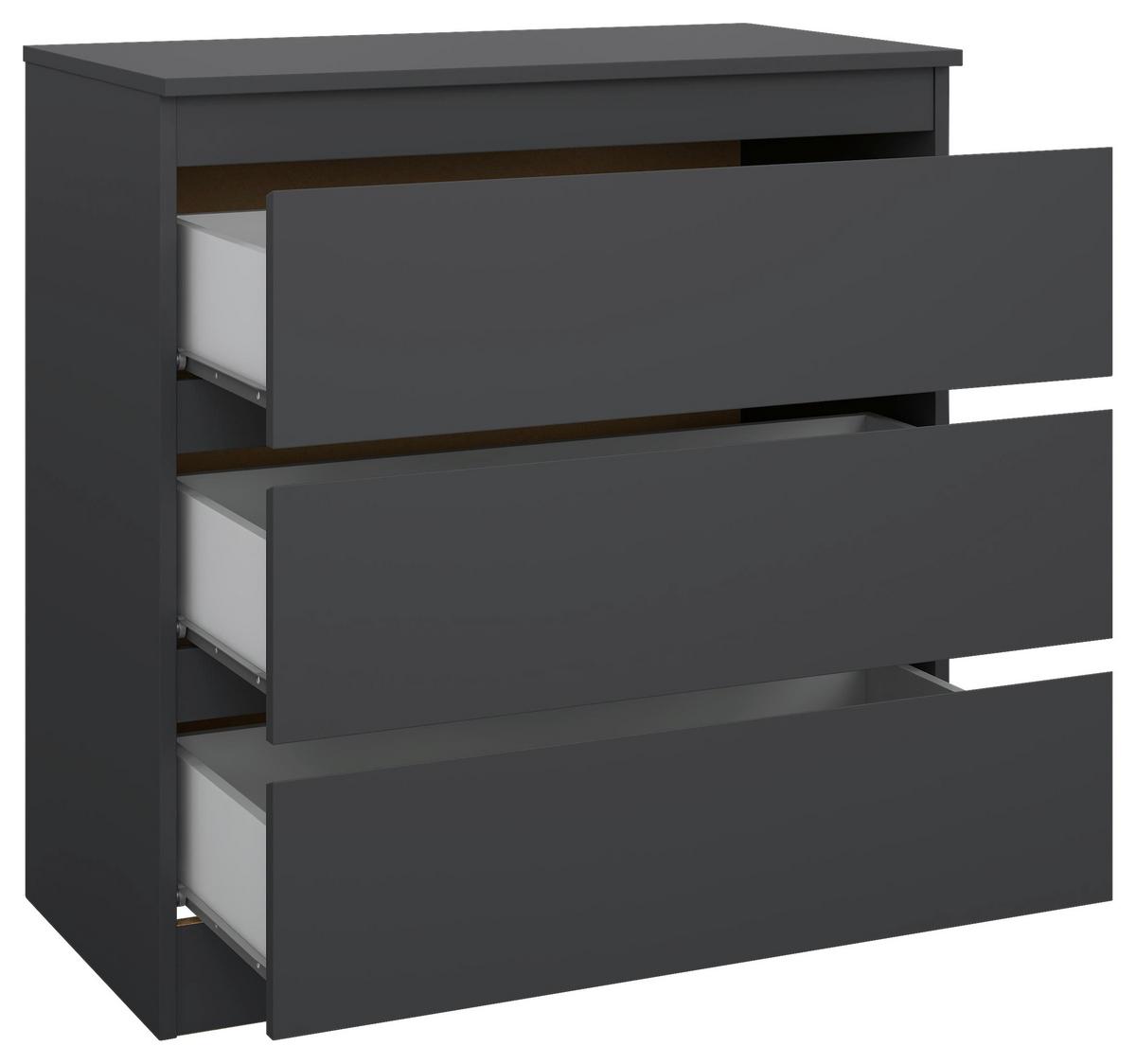 Kommode Mara Anthrazit Nachbildung - Anthrazit, KONVENTIONELL, Holz (77/80/42cm) - Mömax