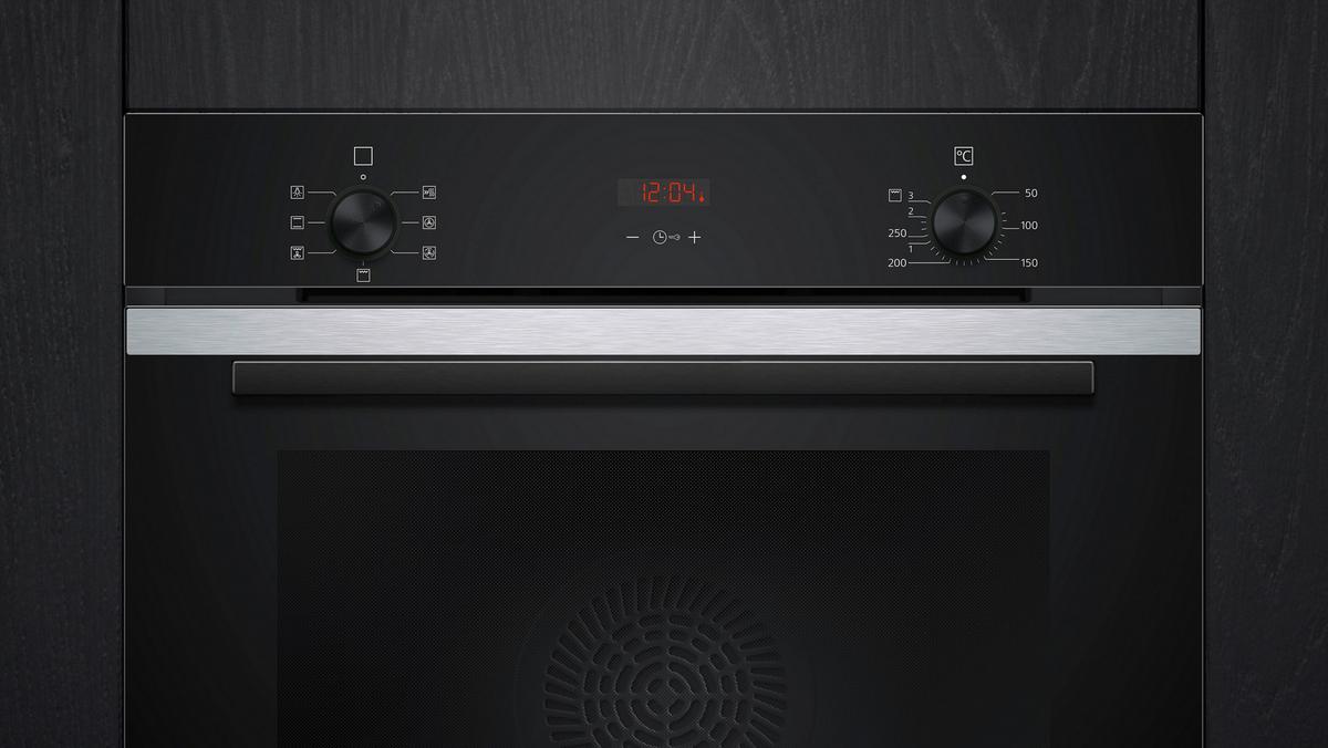 Einbaubackofen HB213ABS3 Schwarz - Schwarz, Metall (59,4/59,5/54,8cm) - Siemens