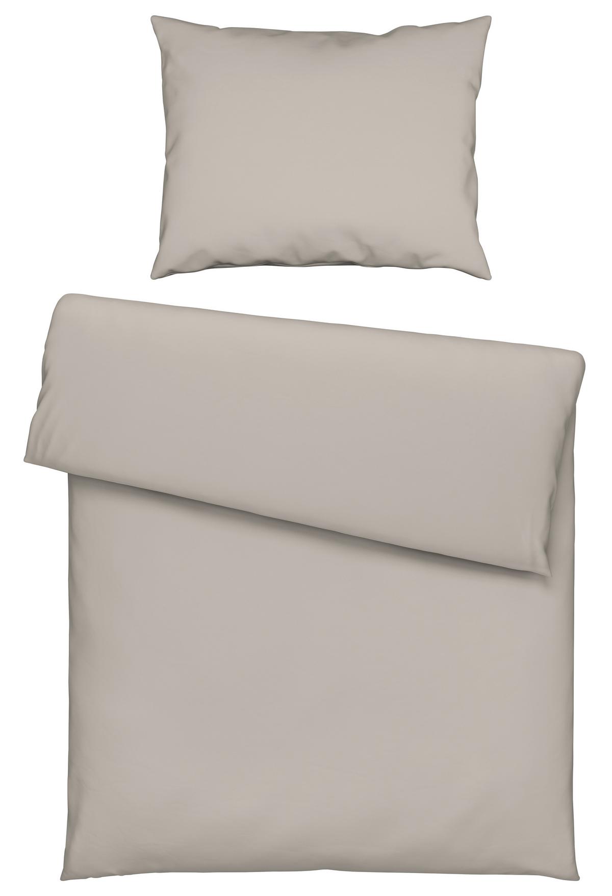 Bettwäsche Bio-Anna Uni Beige ca. 140x200cm - Beige, Natur, Textil (140/200cm) - ecoTree