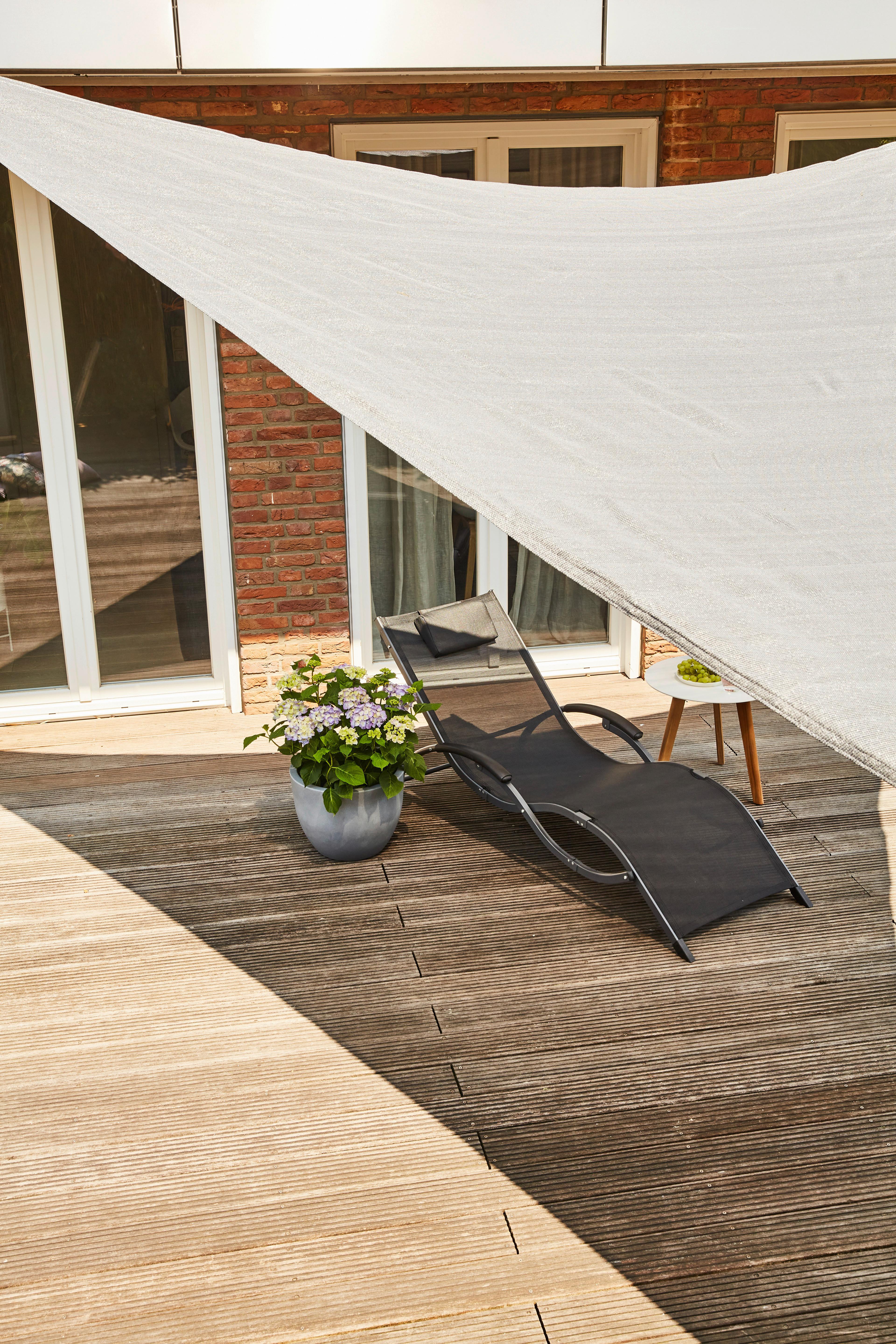 Sonnensegel H16889 ca. 360x360x360 cm Ecru - Ecru, MODERN, Textil/Metall (360/360/360cm) - Siena Garden