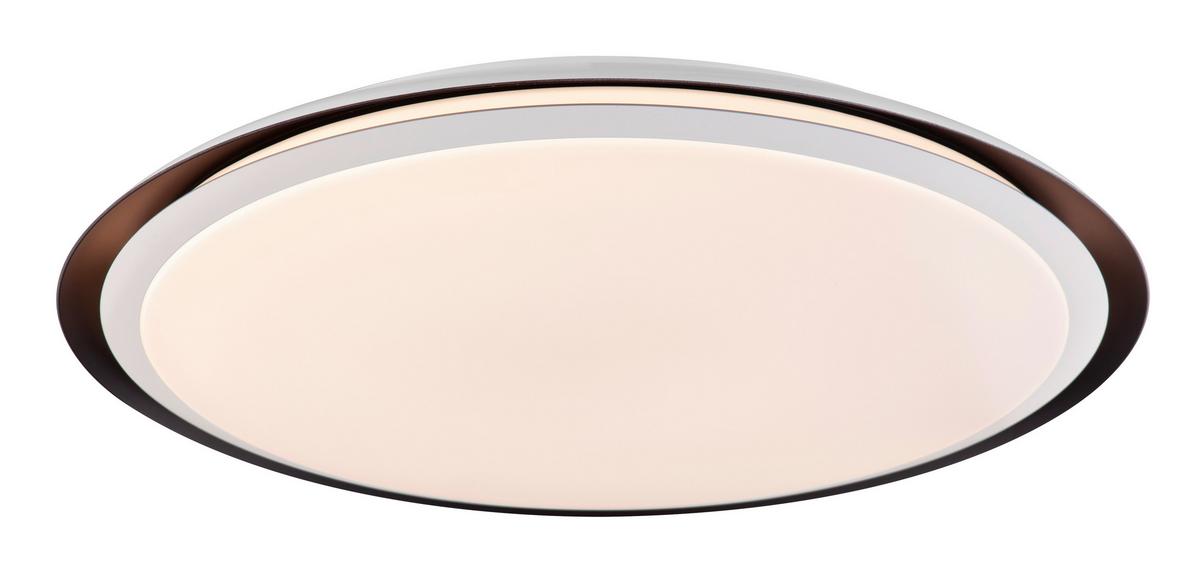 LED-Deckenleuchte Xaver max. 40 Watt - Opal/Schwarz, Kunststoff/Metall (56/8,5cm)