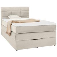 Boxspringbett Runner in Beige ca. 100x200cm - Beige/Schwarz, Kunststoff/Textil (100/200cm) - Mömax