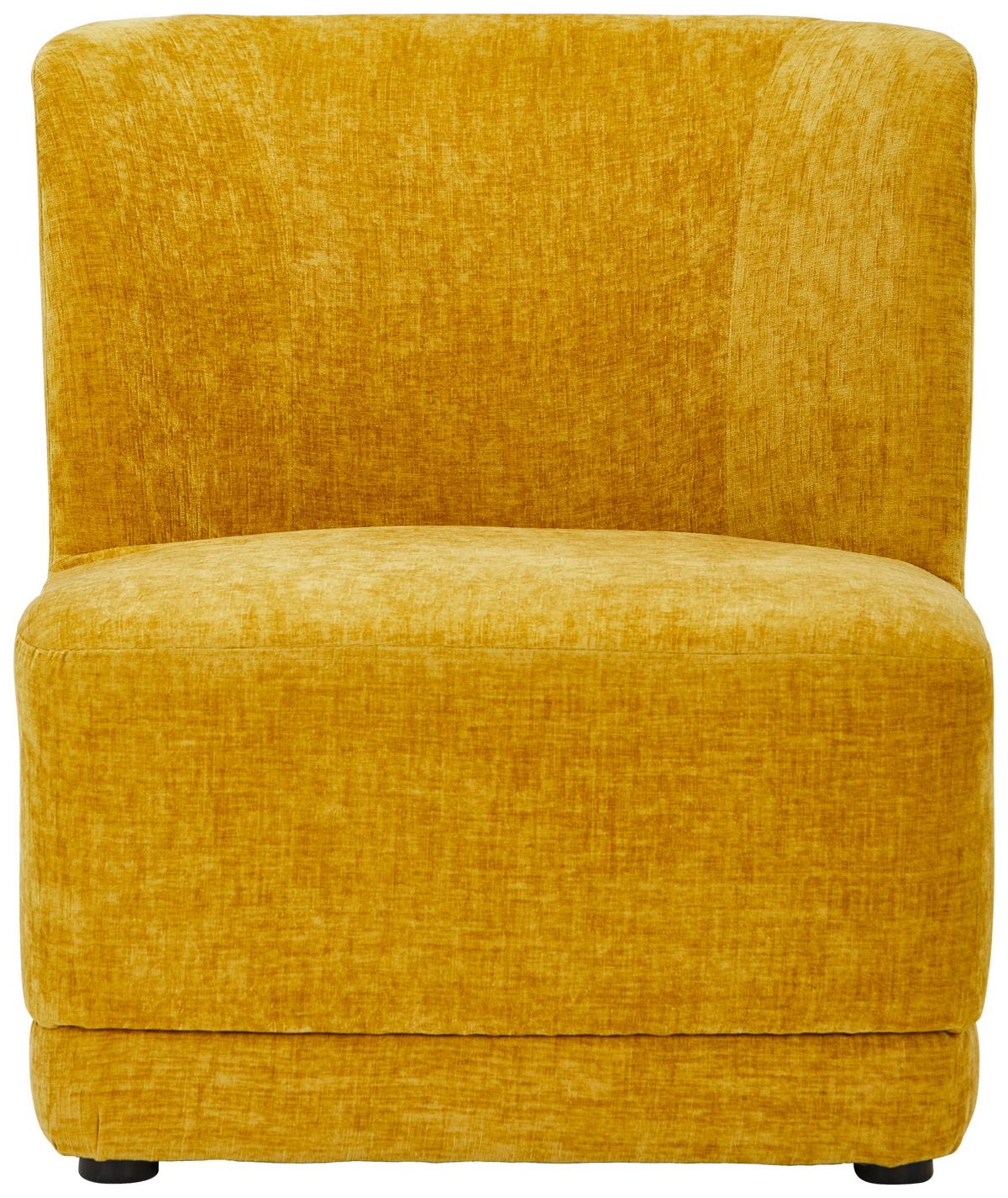 FOTEL POLSTER - żółty, Design, drewno/tkanina (64/71/73cm) - MID.YOU
