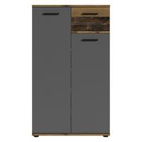 Kommode Jakob ca.60x102x30cm Anthrazit - Alteiche/Anthrazit, LIFESTYLE, Holzwerkstoff/Kunststoff (60/102/30cm) - MID.YOU