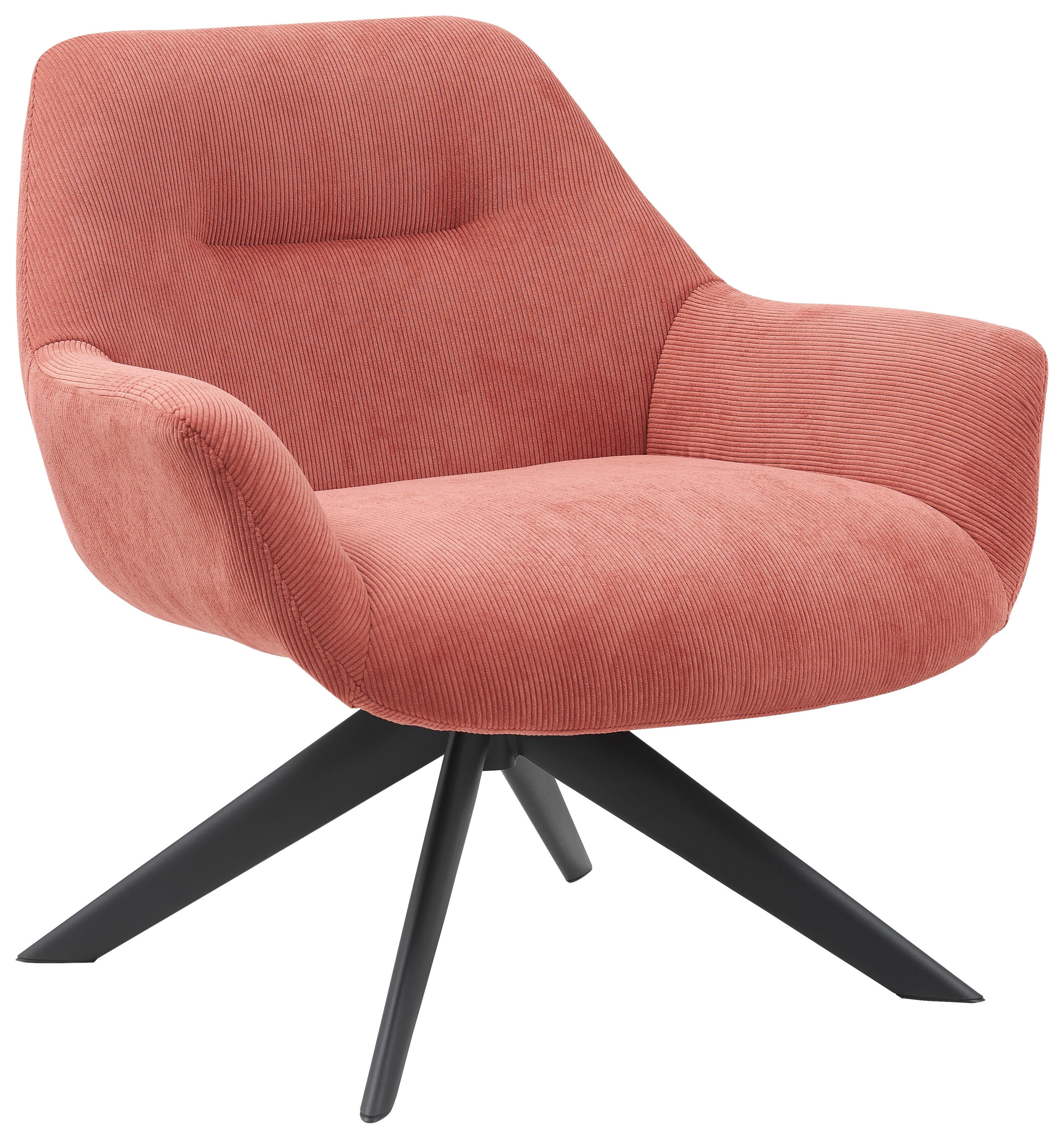 FOTEL ANSGAR - kolor brązu/czarny, Modern, metal/tkanina (78/78/75cm) - MID.YOU