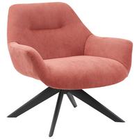 FOTEL ANSGAR - kolor brązu/czarny, Modern, metal/tkanina (78/78/75cm) - MID.YOU