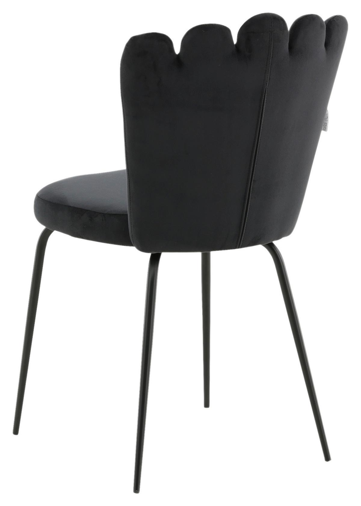 STUHL-SET LIMHAMN - Schwarz, Design, Textil/Metall (44,5/82,5/54cm) - Livetastic