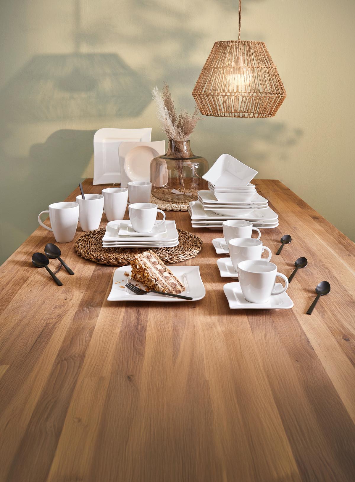 SERWIS OBIADOWO-ŚNIADANIOWY MELODIE - biały, Basics, ceramika - Ritzenhoff Breker