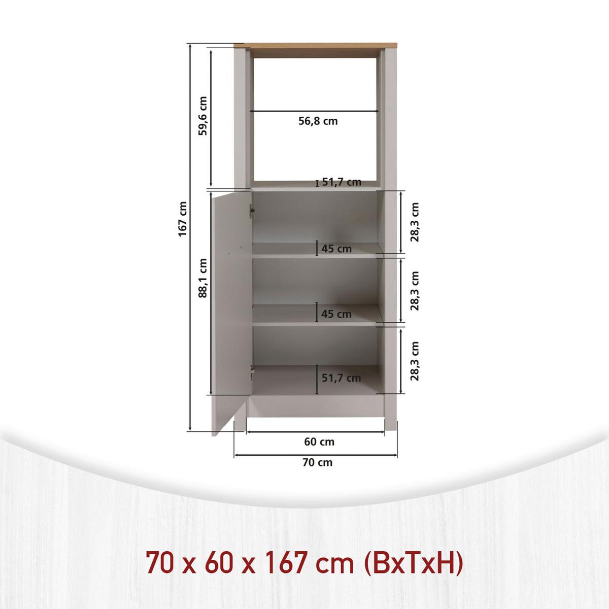 Küchenleerblock Bundle 9 o. Geräte Kaschmir - Kaschmir/Silberfarben, MODERN, Glas/Holzwerkstoff (430cm) - home24