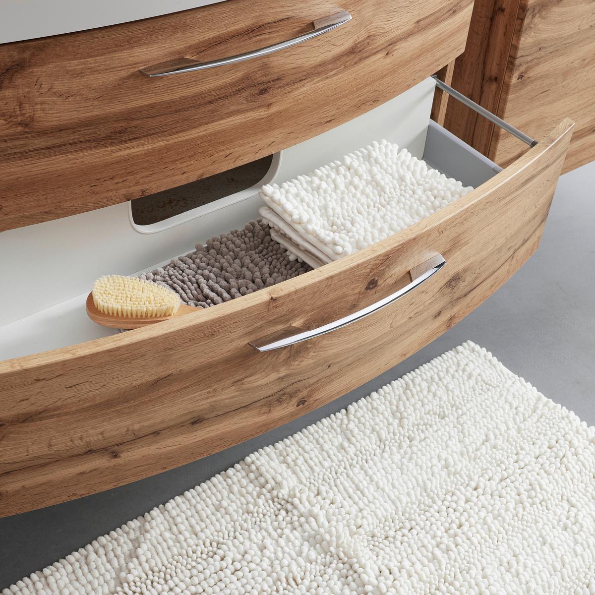 Bază cu lavoar Florida - alb/culoare lemn stejar, Modern, materiale naturale/material pe bază de lemn (100/54/47cm) - Premium Living