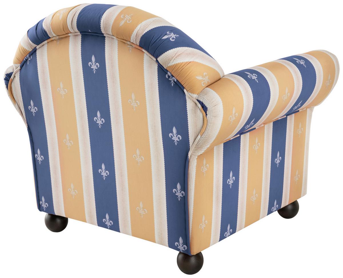 Sitzgarnitur Torello Blau Mikrofaser - Blau/Wengefarben, KONVENTIONELL, Holz/Textil (439/84/80cm) - Livetastic