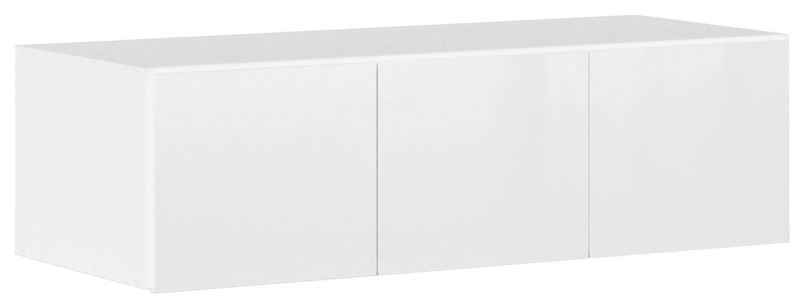 Nastavak Ormara Max - bijela/bijela visoki sjaj, Konvencionalno, drvni materijal (136/39/54cm) - Modern Living
