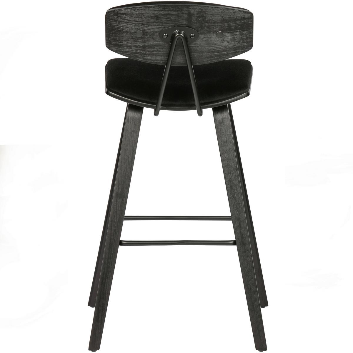 BARHOCKER-SET Senn Schwarz B: 42cm - Schwarz, MODERN, Textil/Metall (42/91/48cm) - Livetastic