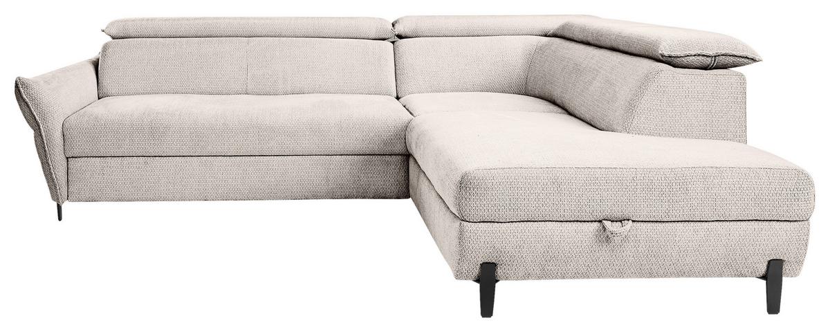 Kutna Garnitura Romeo - bež/crna, Moderno, tekstil/metal (257/76-95/207-212cm) - Modern Living