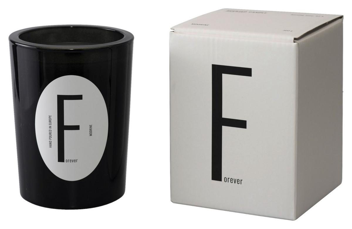 Gyertya Üvegben Letter - világosbarna/fehér, Üveg/paraffin (9/12cm) - Modern Living