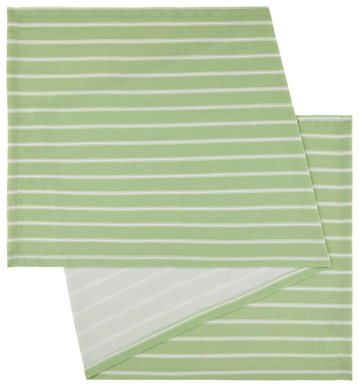 Nadstolnjak Steffi - bijela/zelena, Konvencionalno, tekstil (45/150cm) - Mary's