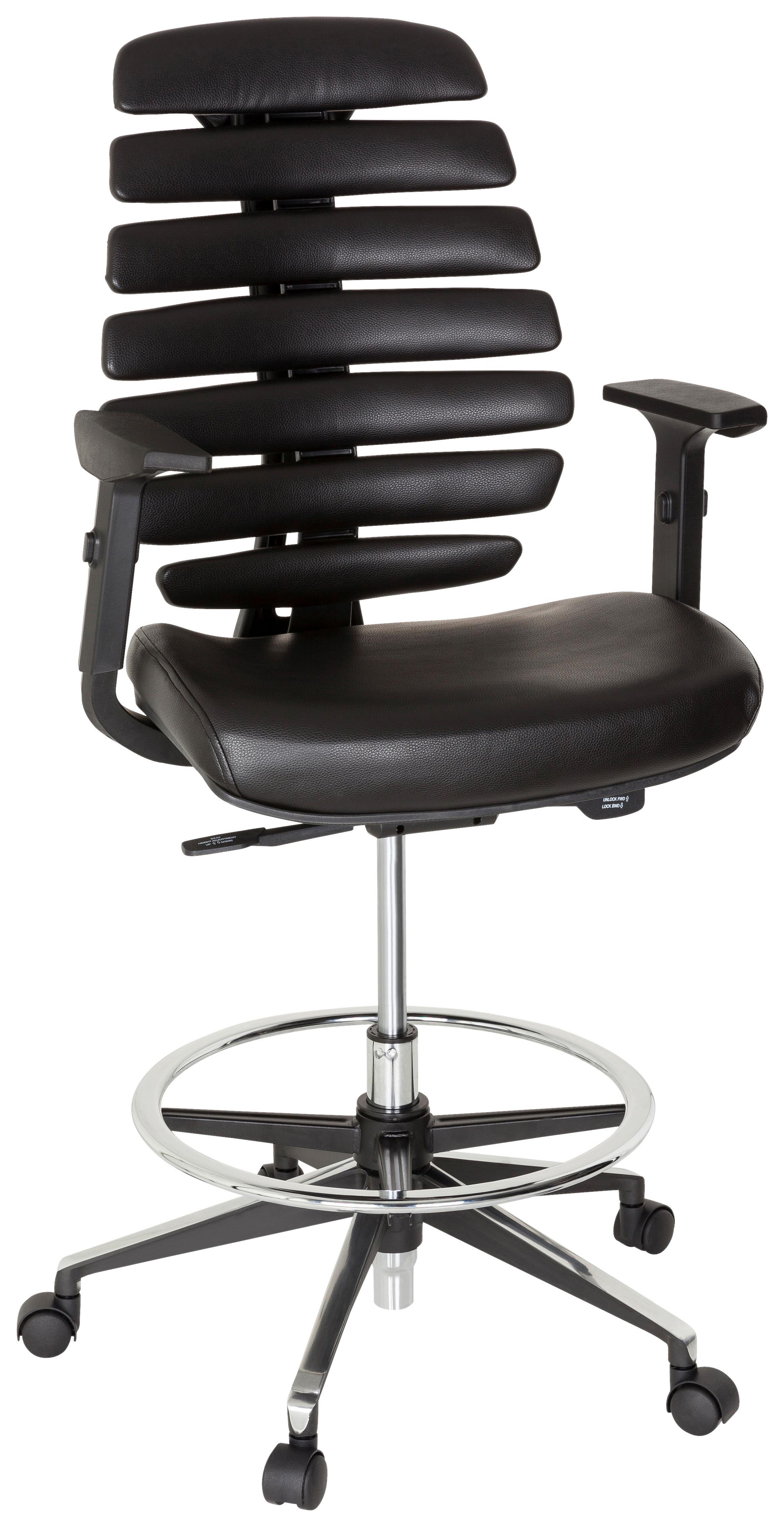 Pisarniški Stol Ergo Line Ii Work, Črna - črna/barve aluminija, Moderno, kovina/umetna masa (62/131/65cm) - MID.YOU