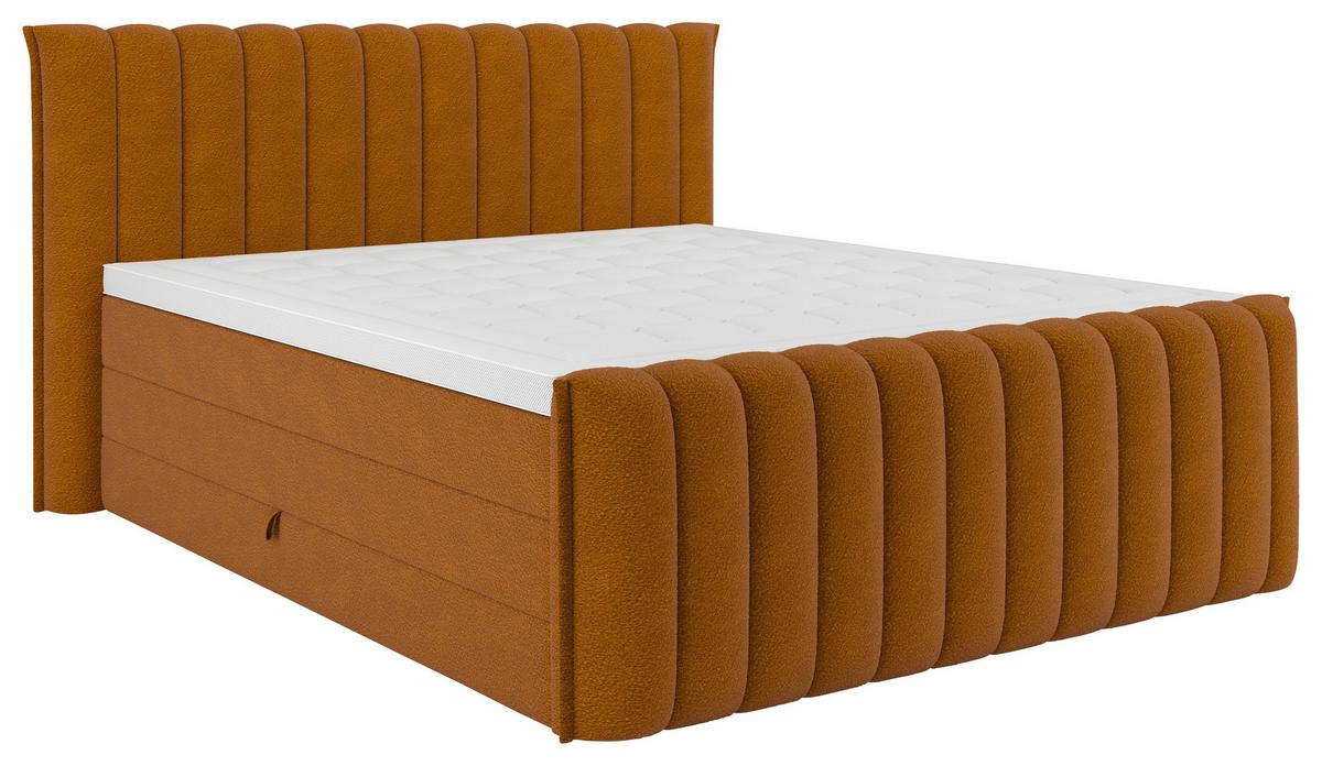 PAT BOXSPRING LINA - ruginiu, Konventionell, plastic/lemn (180/200cm) - Premium Living