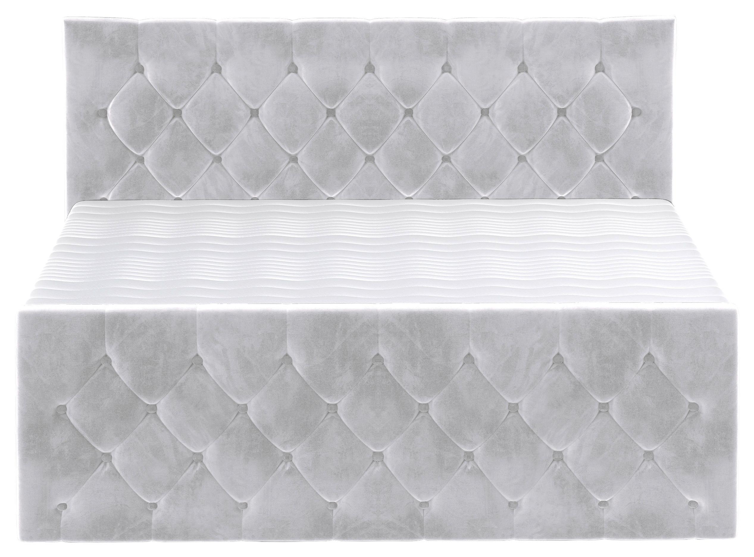 PAT BOXSPRING ELIO - argintiu/bej, Romantik / Landhaus, textil (180/200cm) - James Wood
