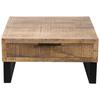 SOFFBORD EVEREST -EXKLUSIV- - svart/naturfärgad, Natur, metall/trä (80/80/40cm) - Mömax