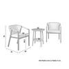 BALKONGMÖBLER SET BARDOLINO - ljusgrå/akaciefärgad, Modern, metall/trä (61/62/79cm) - Mömax