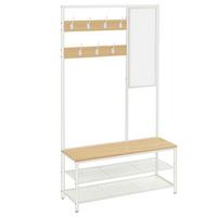 GARDEROBE HSR415W09 - Braun/Weiß, Trend, Holzwerkstoff (98/180/35cm) - MID.YOU