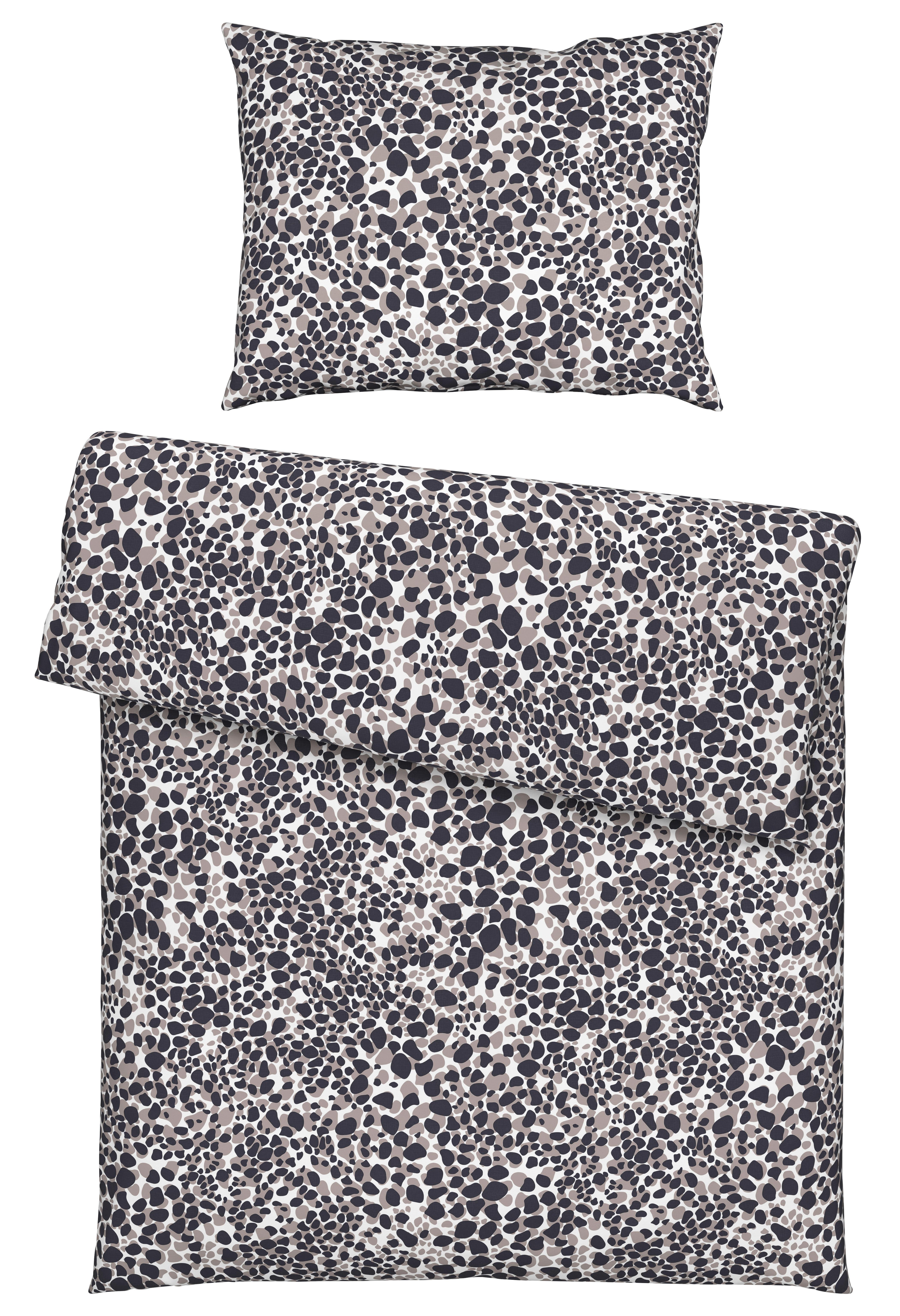 Bettwäscheset Stony Frames - Grau, Romantik / Landhaus, Textil (160/210cm) - Modern Living