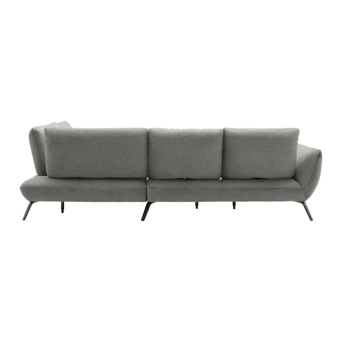 Wohnlandschaft Trendy Grau - Schwarz/Grau, MODERN, Holzwerkstoff/Textil (310/93/250cm) - Premium Living