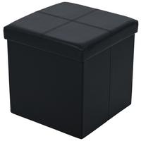 Tabure Oliver 1 - crna, Moderno, drvni materijal/tekstil (38/38/38cm) - Modern Living