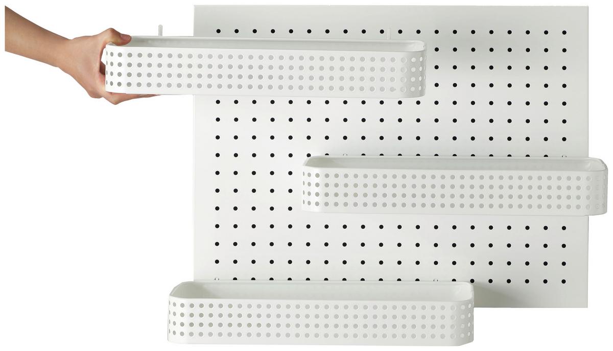 Stenski Regal Otto, Bela - bela, Trend, kovina (45/55/15cm)