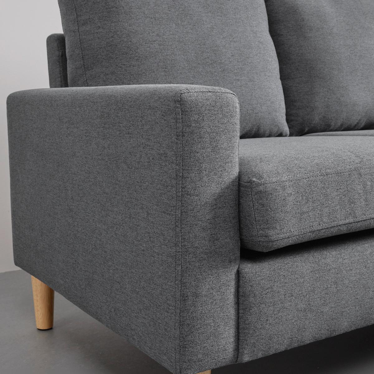 Coltar NOEMIE - gri, Modern, lemn/textil (198/86/78-135cm) - Bessagi Home