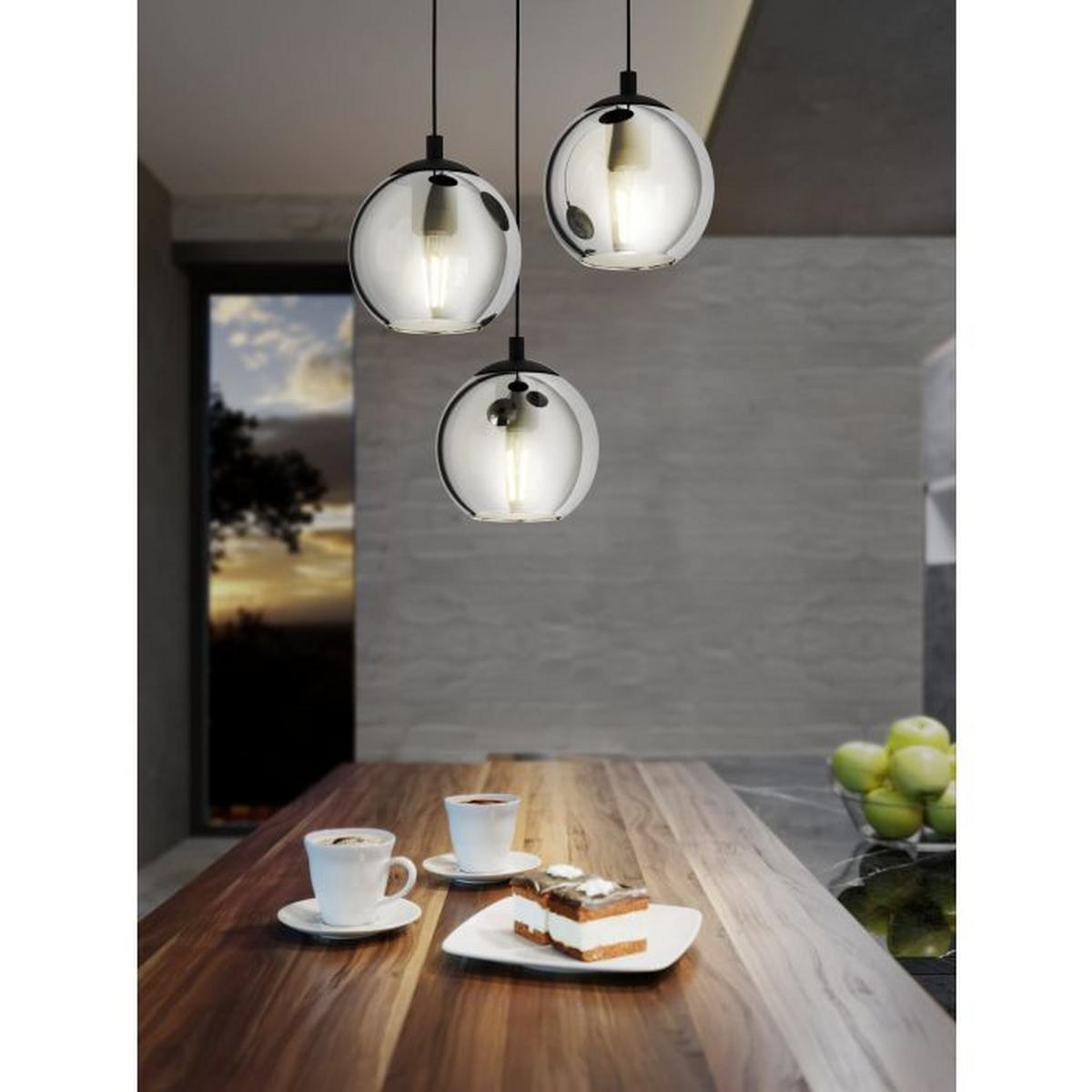 LAMPA WISZĄCA 98653 ARISCANI - czarny, Trend, metal/szkło (42,5/110cm) - Eglo