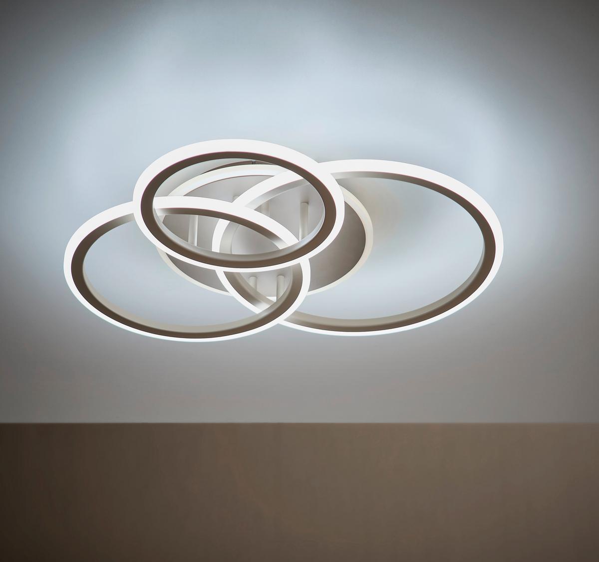 LAMPA SUFITOWA LED 21547 GELDER - kolor piaskowy, Design, metal (50,5/60cm) - Fischer & Honsel