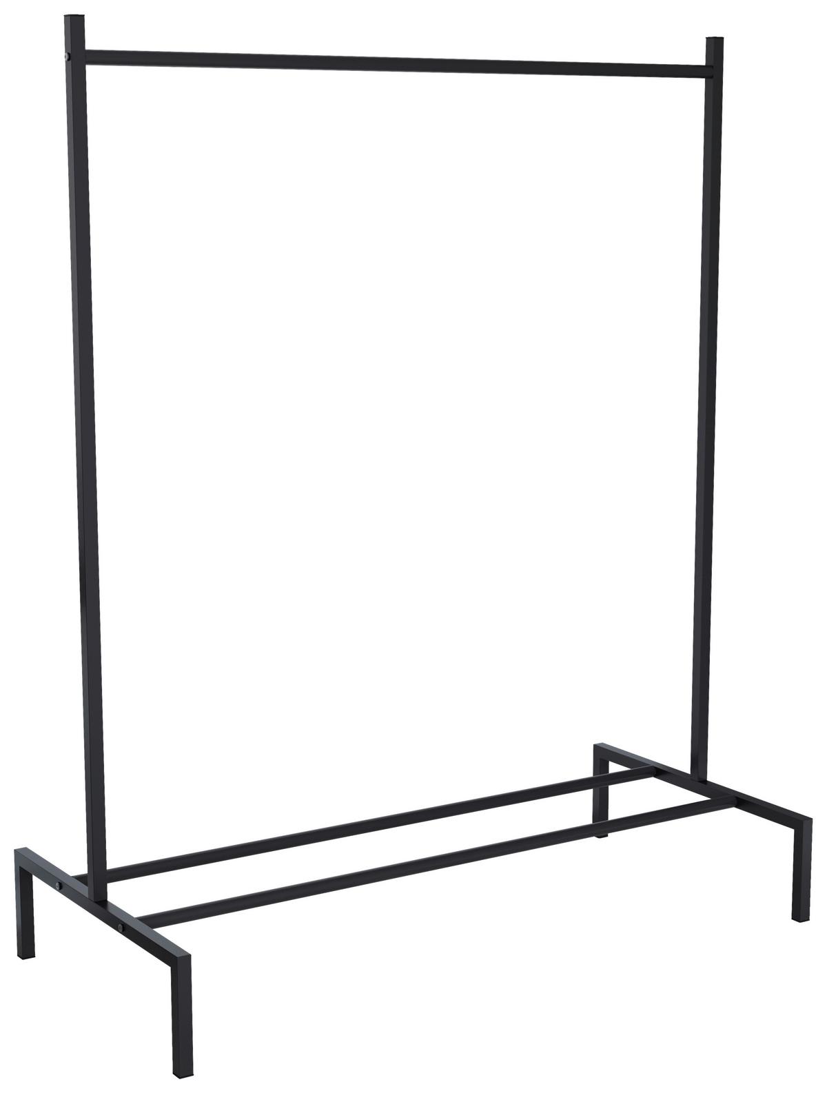Kleiderständer Labol S ca. 103x132x52 cm Schwarz - Schwarz, Design, Metall (103/132/52cm) - MID.YOU